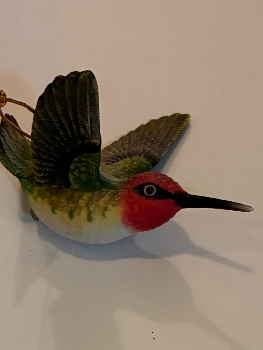 Porcelain Hummingbird Ornament - Picture 3 of 3